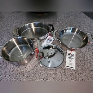 All-Clad stainless steel pans set of 3